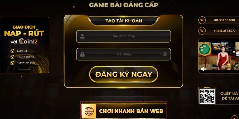 Thao tác đăng ký Hitclub bằng website dễ dàng